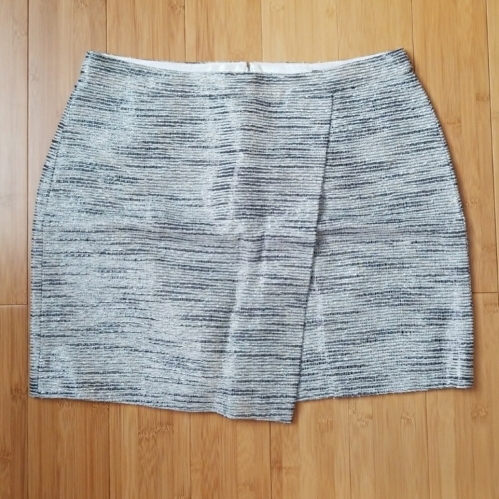 NWT J.Crew Metallic Origami Mini Skirt Size 6